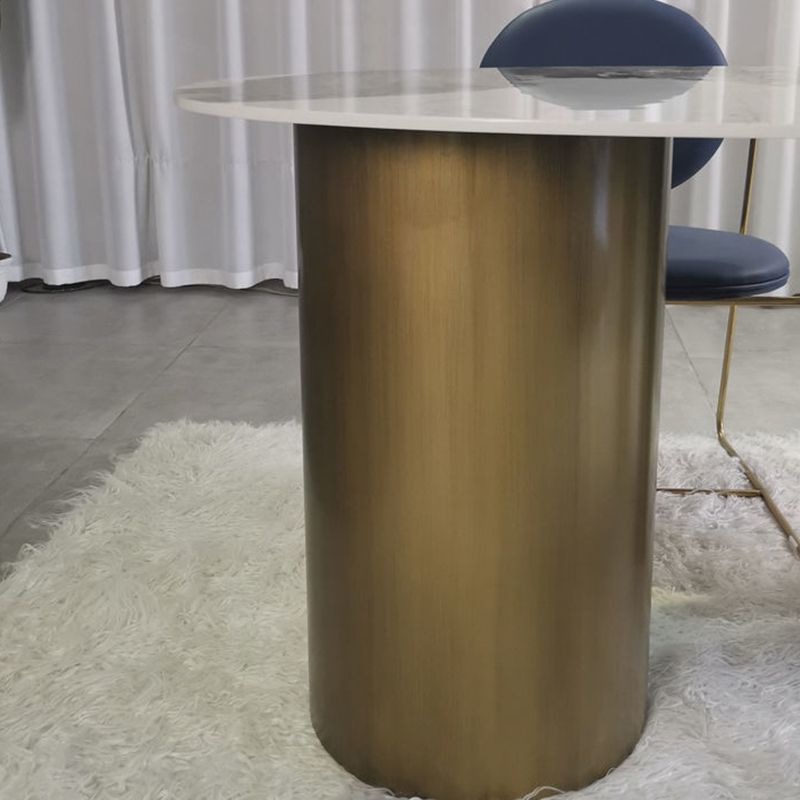 Oval Traditional Luxury Stone Table Standard Height Dining Table Clearhalo 'Dining Tables & Seating' 'Dining Tables' 'dining_table' 'furn' 'furn_dining_table' 'Furniture' 'Kitchen & Dining Furniture' 1200x1200_cddf4352-c6c7-411e-9a13-c847cffb7137