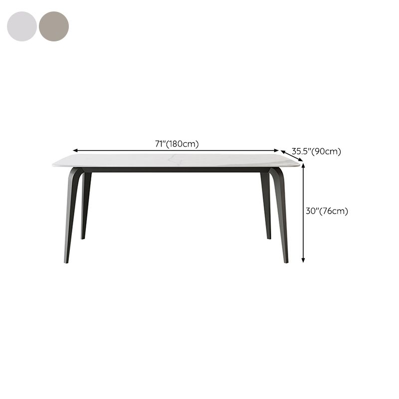 Mesa de comedor rectangular de piedra sinterizada, mesa de comedor moderna para cocina