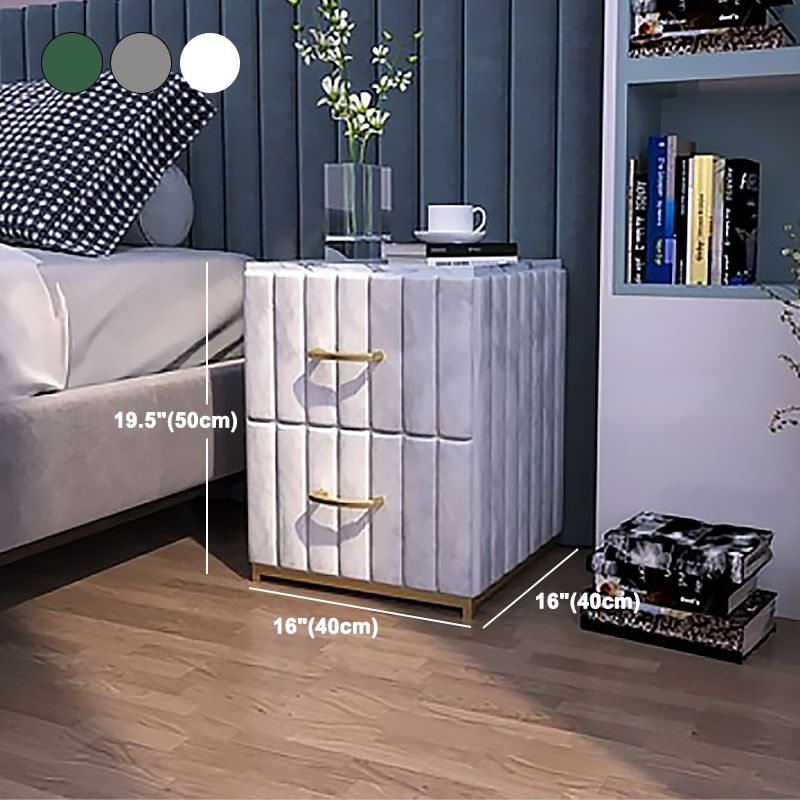 20'' Tall Metal Night Table Glam Marble Top 2-Drawer Bed Nightstand Clearhalo 'Bedroom Furniture' 'furn' 'furn_night_stand' 'Furniture' 'night_stand' 'Nightstands' 1200x1200_cde1c9a0-d8fd-4934-96c2-c5f5103343c2