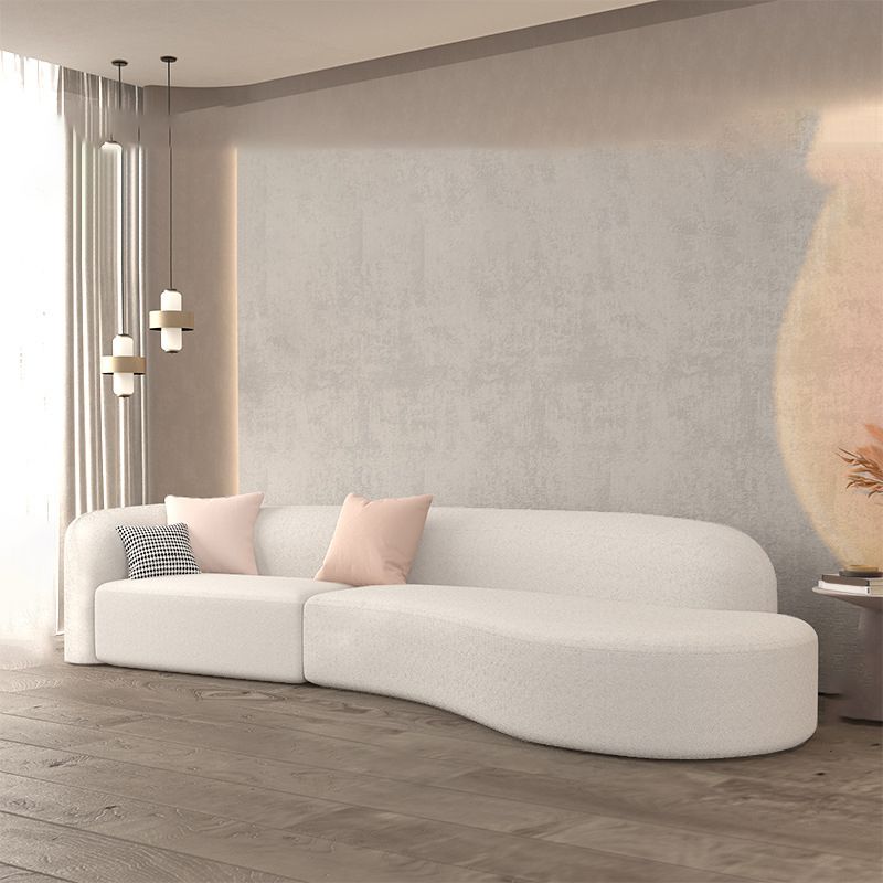 Contemporary Fabric/Faux Leather Tight Back Sofa Tuxedo Arm Curved Seating Clearhalo 'furn' 'furn_sofas' 'Furniture' 'Living Room Furniture' 'Sofa' 'sofas' 1200x1200_cde22851-b554-496a-87f4-288daa0ac770