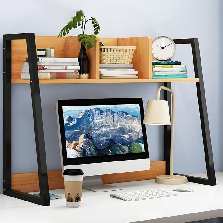 Étagère contemporaine bibliothèque en métal et étagère de livre en bois pour salle d'étude