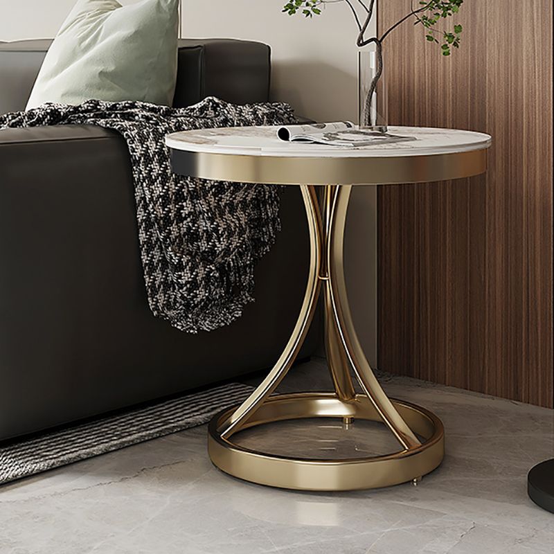 Contemporary 21.65" Tall Round Slate Top Side Table Pedestal End Table Clearhalo 'Coffee & Accent Tables' 'End & Side Tables' 'end_side_tables' 'furn' 'furn_end_side_tables' 'Furniture' 'Living Room Furniture' 1200x1200_cde3eba0-195c-425d-940b-b5e722f6d504