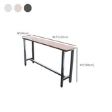 Modern Bar Height Table Rectangular Bar Table with Metal Base Clearhalo 'Bar Furniture' 'Bar Tables' 'bar_tables' 'furn' 'furn_bar_tables' 'Furniture' 'Kitchen & Dining Furniture' 1200x1200_cde67521-7727-4773-ac2b-bfaf7c9bbee2