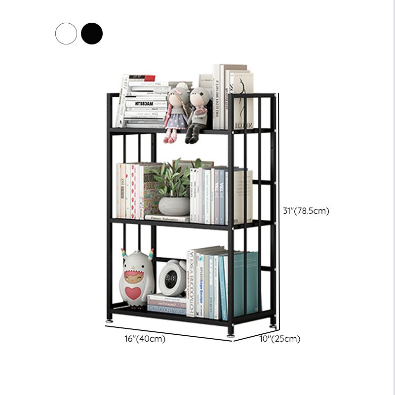 棚付きの標準本棚メタルモダンな本棚を開いてください