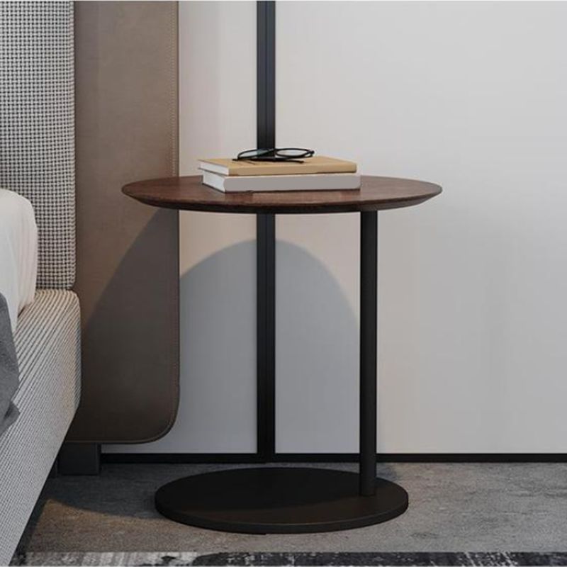 Modern Round Stone Pedestal Sofa Side Accent Table - Dia 19.69" Clearhalo 'Coffee & Accent Tables' 'End & Side Tables' 'end_side_tables' 'furn' 'furn_end_side_tables' 'Furniture' 'Living Room Furniture' 1200x1200_cde75a5e-8977-4601-b754-2f546821aded
