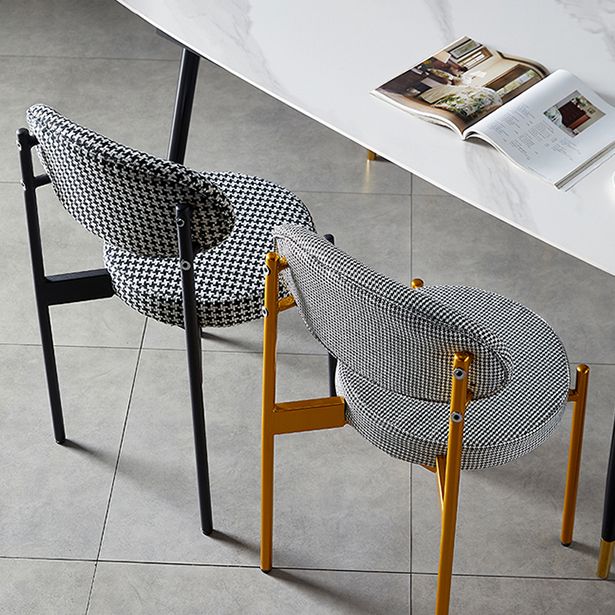 Glam Style Kitchen Dining Chair Metal Dining Armless Side Chairs Clearhalo ' kitchen&dining_furn' 'Dining Chairs' 'Dining Tables & Seating' 'dining_chair' 'furn' 'furn_dining_chair' 'Furniture' 'furniture_dining_chair' 'Kitchen & Dining Furniture' 'kitchen' 1200x1200_cde8417b-1021-4104-a65c-17d07d9cdd0f