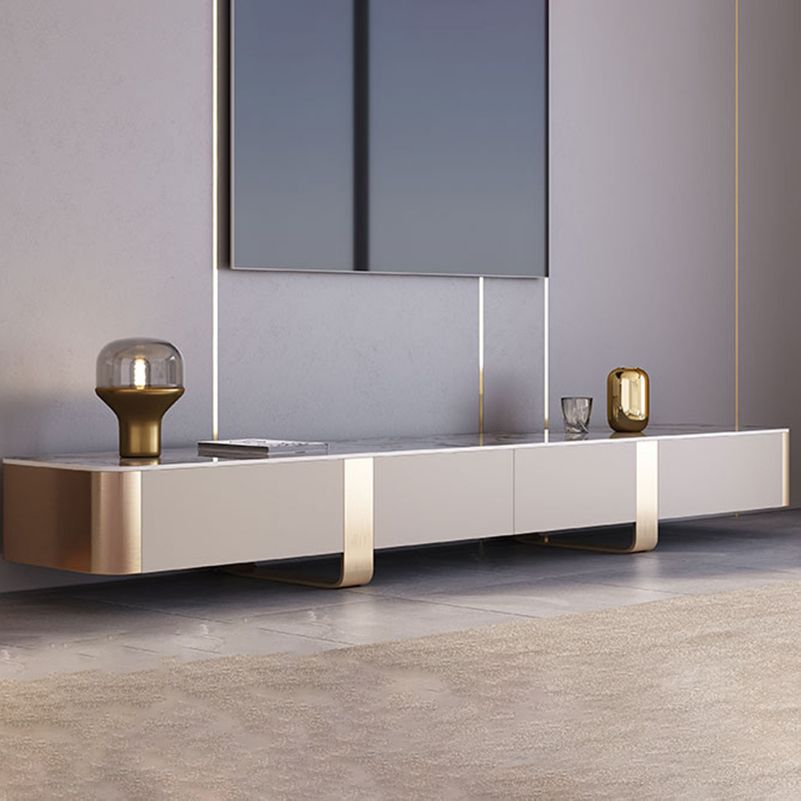 Glam TV Console Stone Media Console Enclosed Storage Console with Drawers for Home Clearhalo 'furn' 'furn_tv_stands_entertainment_centers' 'Furniture' 'Living Room Furniture' 'TV Stands & Entertainment Centers' 'TV Stands & Media Storage Furniture' 'tv_stands_entertainment_centers' 1200x1200_cdecb496-6d7d-4924-9485-f99084b538d0