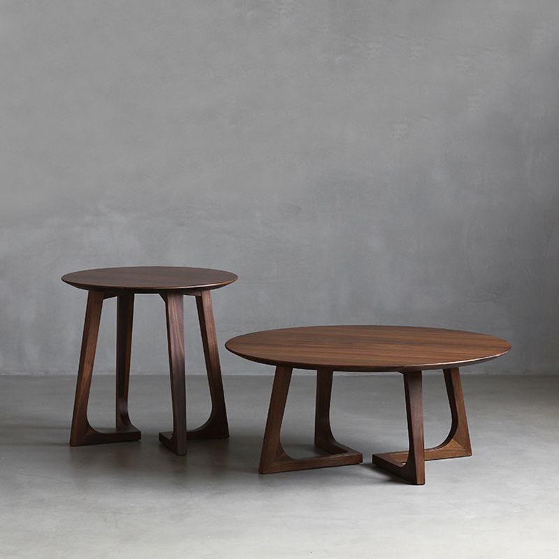 Contemporary Wooden Bunching Tables Round Medium Wood Coffee Table Clearhalo 'Coffee & Accent Tables' 'Coffee Tables' 'coffee_tables' 'furn' 'furn_coffee_tables' 'Furniture' 'Living Room Furniture' 1200x1200_cdedea2c-ad32-41d8-9c8c-10755682bf9a