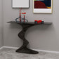 Modern Console Table Rectangle Stone Accent Table , 25.5 inch Wide