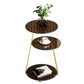 22.83 inch Tall Frame Side Table Modern Round Glass Side End Table