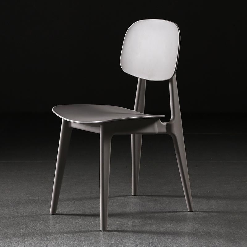Silla lateral de plástico silla lateral de comedor contemporáneo de espalda para el hogar
