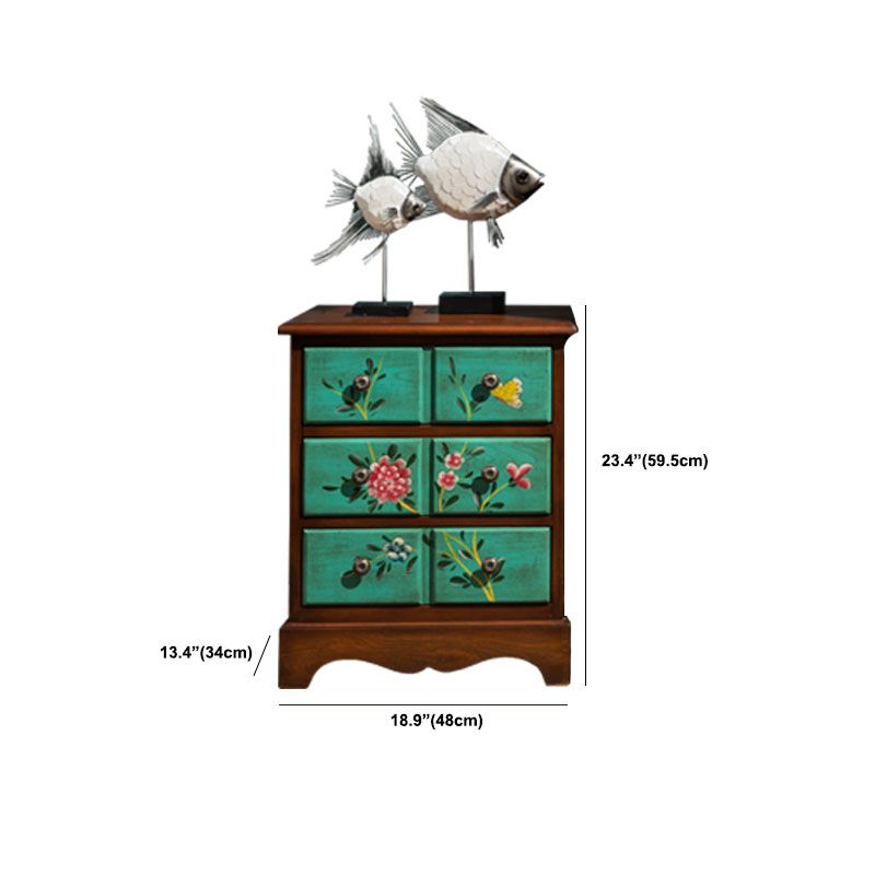 Coffre de rangement vertical en bois côtier pour lingerie, pour chambre à coucher