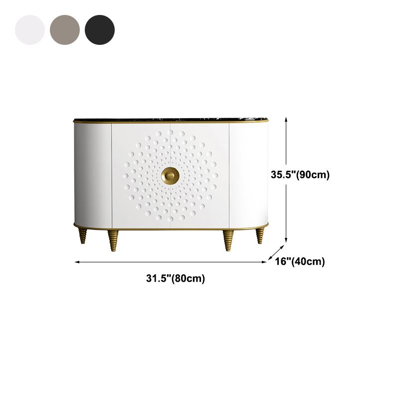 31.5"L Luxurious Buffet Server Artificial Marble Top Dining Server for Living Room Clearhalo 'buffet_sideboard' 'Buffets & Sideboards' 'furn' 'furn_buffet_sideboard' 'Furniture' 'Kitchen & Dining Furniture' 1200x1200_cdf1f0f7-857f-4222-86e7-375bb8b49395