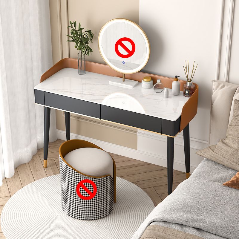 Tavolo da toeletta da toeletta per vanità nero comò con cassetti di stoccaggio
