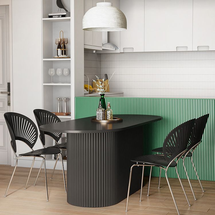 Oval Pedestal Base Furniture Contemporary Style Dining Room Collection Clearhalo ' dining_table' 'Dining Tables & Seating' 'Dining Tables' 'furn' 'furn_dining_table' 'Furniture' 'furniture_dining_table' 'Kitchen & Dining Furniture' 'kitchen&dining_furn' 'kitchen' 'kitchen_dining_table' 1200x1200_cdf404e5-e439-4bd0-b4b8-63245085c13a