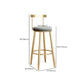 Glam Armless Backrest Counter Stool Iron Bar Stool with Cushion and Pedal for Kitchen Use Clearhalo 'Bar Furniture' 'Bar Stools' 'bar_stools' 'furn' 'furn_bar_stools' 'Furniture' 'Kitchen & Dining Furniture' 1200x1200_cdf415f3-2fcc-40d6-8992-5b6ca8f01aea