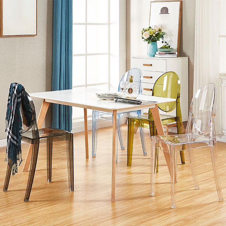 Modern Plastic Side Chair Matte Finish Open Back Dining Chair Clearhalo ' kitchen&dining_furn' 'Dining Chairs' 'Dining Tables & Seating' 'dining_chair' 'furn' 'furn_dining_chair' 'Furniture' 'furniture_dining_chair' 'Kitchen & Dining Furniture' 'kitchen' 1200x1200_cdf480fb-011a-4454-9c3b-cfdebac2fd4d