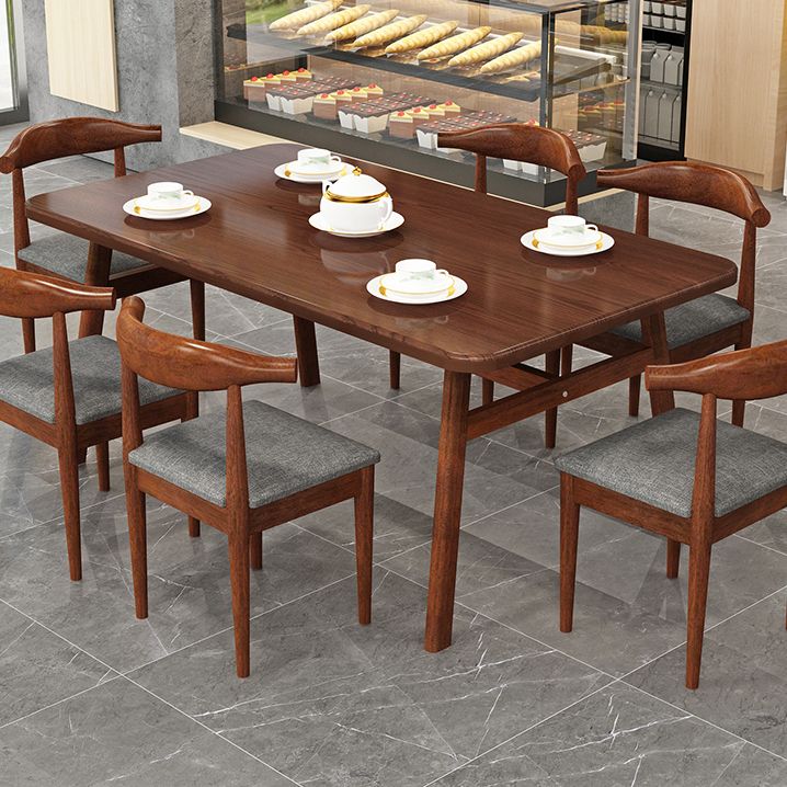 Contemporary Style Home Dining Table Rectangle Shape Dining Table with 4 Legs Base Clearhalo ' dining_table' 'Dining Tables & Seating' 'Dining Tables' 'furn' 'furn_dining_table' 'Furniture' 'furniture_dining_table' 'Kitchen & Dining Furniture' 'kitchen&dining_furn' 'kitchen' 'kitchen_dining_table' 1200x1200_cdf48fd9-fb53-4936-bc19-2a3266341923
