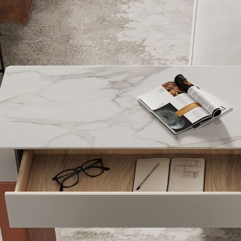 Mesa de comedor rectangular contemporánea, mesa de bar con pedestal de cuero y madera