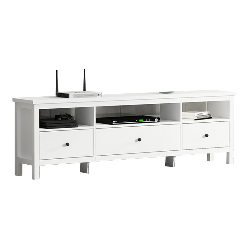 White Contemporary TV Stand Faux Wood TV Cabinet with Drawers Clearhalo 'furn' 'furn_tv_stands_entertainment_centers' 'Furniture' 'Living Room Furniture' 'TV Stands & Entertainment Centers' 'TV Stands & Media Storage Furniture' 'tv_stands_entertainment_centers' 1200x1200_cdf5491b-d2de-4fd6-8c84-df08b2c9a590