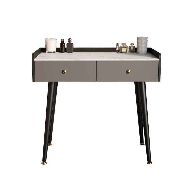 Contemporary Makeup Vanity Desk Stone Dressing Table with Drawer