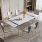 Modern Sintered Stone Top Dining Set Extendable 1/4/5/7 Pieces Dining Room Table Set Clearhalo 'Dining Room Sets' 'Dining Tables & Seating' 'dining_room_set' 'furn' 'furn_dining_room_set' 'Furniture' 'furniture_dining_room_set' 'Kitchen & Dining Furniture' 1200x1200_cdf73e65-351f-4898-ae34-d7f8ce49a357