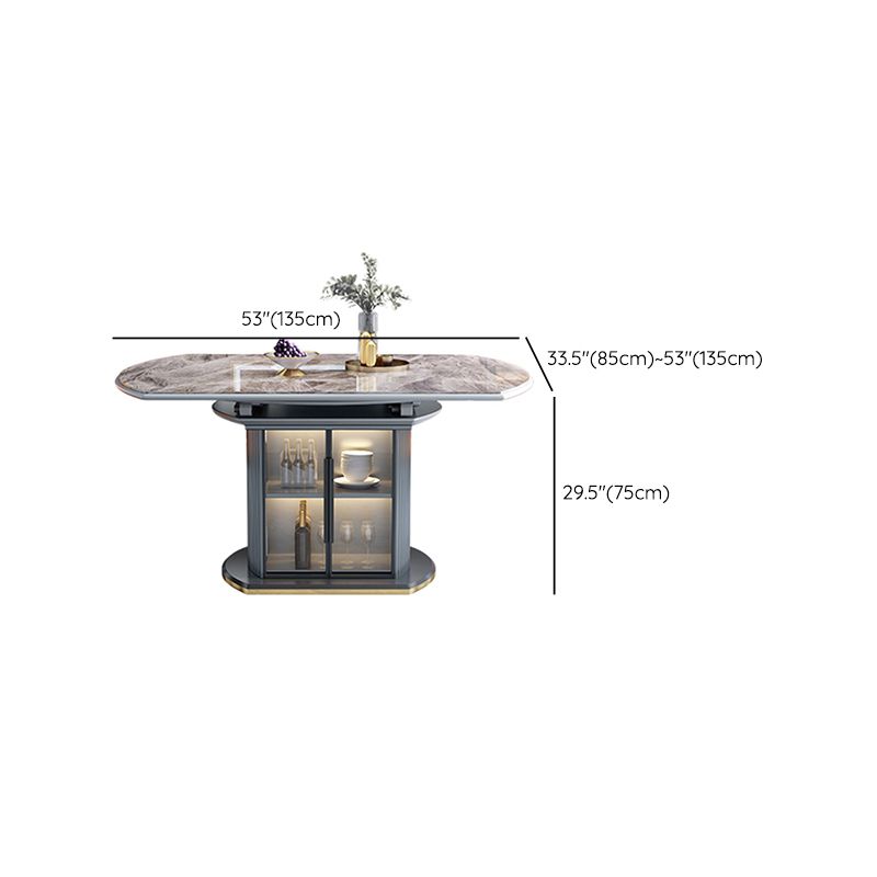 Meubles en pierre de style moderne 1/5/7/9/11 PCS Tablette de restauration en forme ronde avec chaise à manger