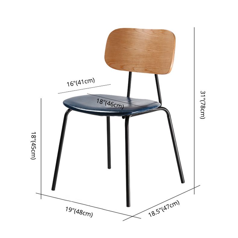 Metal Industrial Style Dining Side Chair Indoor Open Back Dining Side Chair Clearhalo ' kitchen&dining_furn' 'Dining Chairs' 'Dining Tables & Seating' 'dining_chair' 'furn' 'furn_dining_chair' 'Furniture' 'furniture_dining_chair' 'Kitchen & Dining Furniture' 'kitchen' 1200x1200_cdf76c8b-aef8-4527-8bf3-a9e37fb64b16