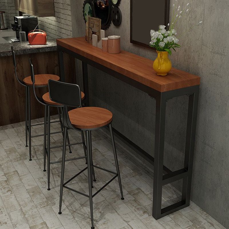 Tavolo da bar rettangolo in stile glam tavolo da pranzo in legno in legno solido