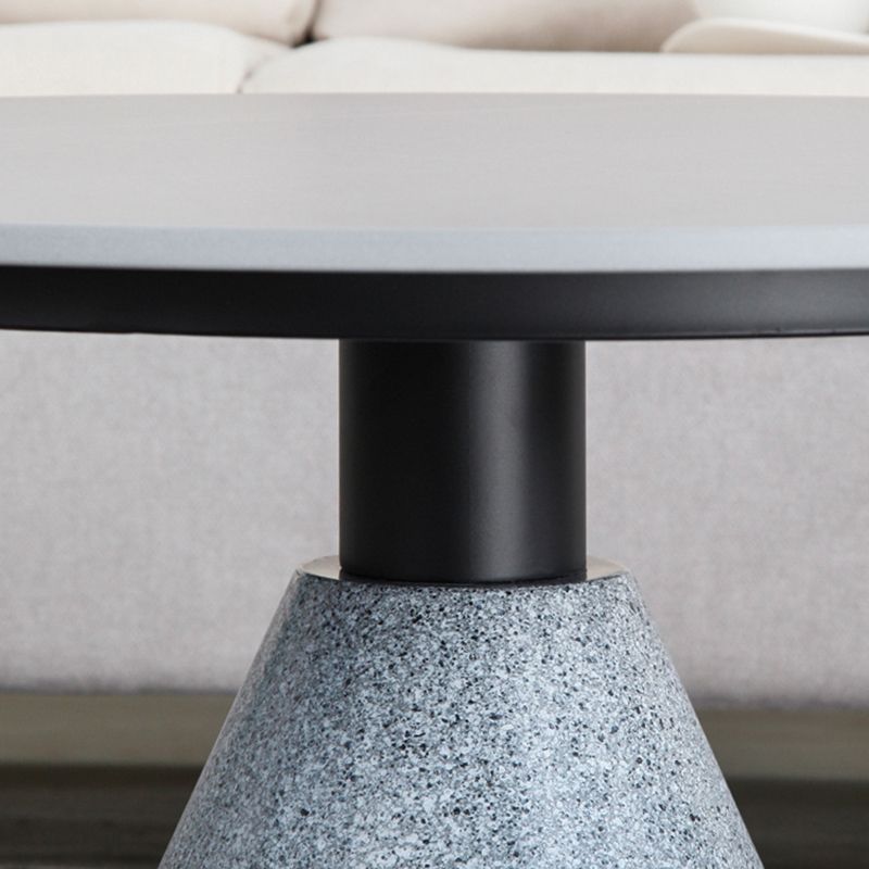 1 Slate Pedestal Coffee Table Round Modern Minimalist Coffee Table