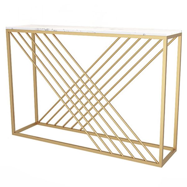 Mesa de consola de mármol de 12 "W Table de acento resistente al rectángulo