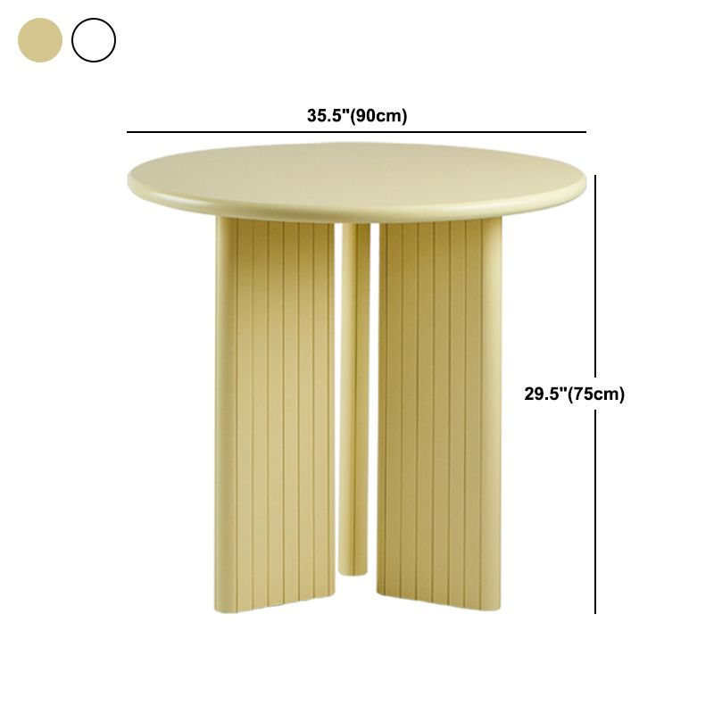Rectangle Dining Table Engineer Wood Table in Yellow and White Clearhalo 'Dining Tables & Seating' 'Dining Tables' 'dining_table' 'furn' 'furn_dining_table' 'Furniture' 'Kitchen & Dining Furniture' 1200x1200_cdfb03bf-3c91-45e6-af98-268288f1db7d