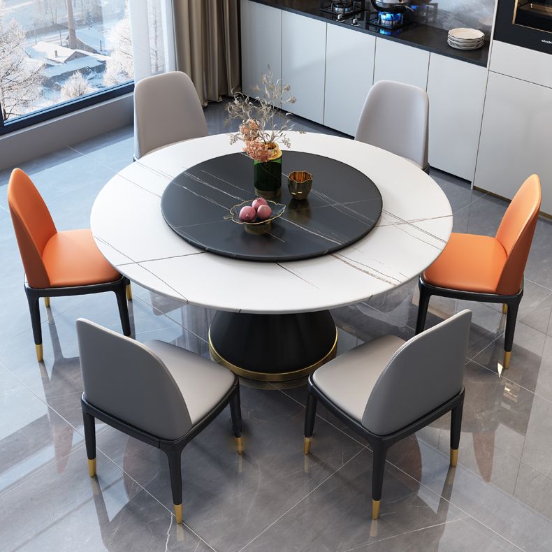 Industrial Style Dining Chair Faux Leather Side Chair with Wooden Legs for Home Clearhalo 'Dining Chairs' 'Dining Tables & Seating' 'dining_chair' 'furn' 'furn_dining_chair' 'Furniture' 'Kitchen & Dining Furniture' 1200x1200_cdfb73f8-8ddb-42d2-a2a7-becec32e0fab