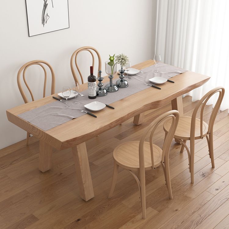 Living Room Solid Wood Top Table Modern Simple Table with 4 Legs Clearhalo 'Dining Tables & Seating' 'Dining Tables' 'dining_table' 'furn' 'furn_dining_table' 'Furniture' 'furniture_dining_table' 'Kitchen & Dining Furniture' 1200x1200_cdfc7efb-f111-44ed-9dcb-a5fc42e41ab0