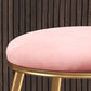 Nordic Armless Backrest Counter Stool Iron Dining Room Bar Stool with Velvet Cushion