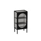 19.5 "L metalen dressoir met glazen deur moderne indoor dinerserver met kast
