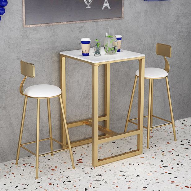 Modern Bar Table Gold and Metal Base Bar Table for Kitchen Living Room Coffee Room Clearhalo 'Bar Furniture' 'Bar Tables' 'bar_tables' 'furn' 'furn_bar_tables' 'Furniture' 'Kitchen & Dining Furniture' 1200x1200_cdfe9112-2edd-4b48-89a6-cab6286073af