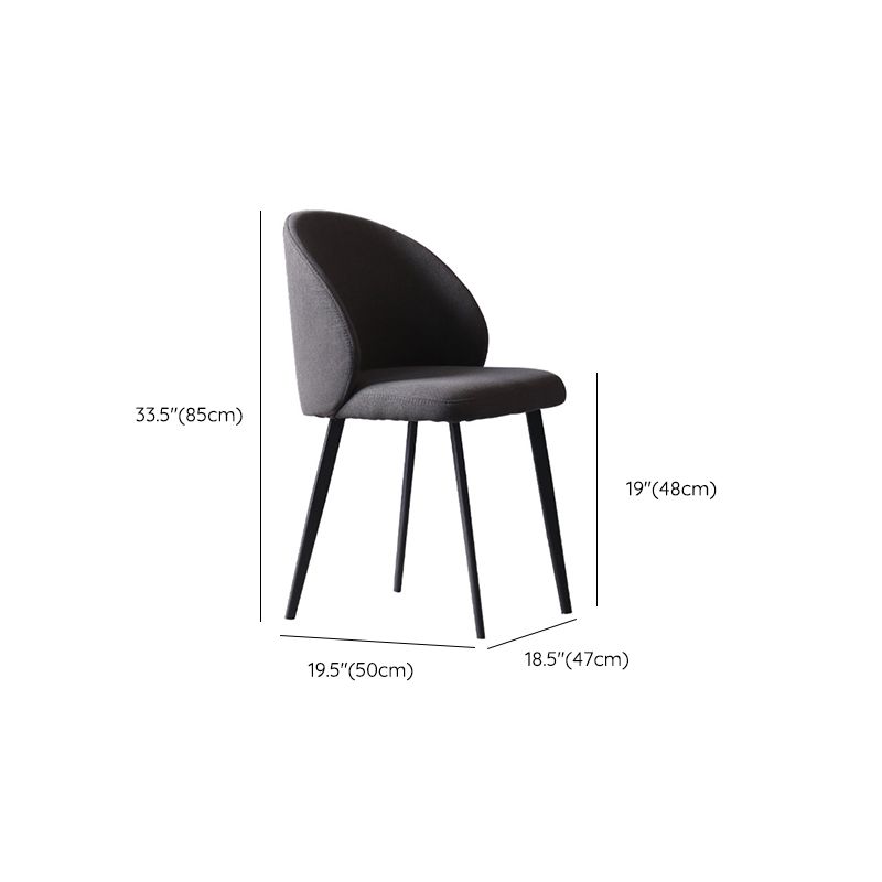 Contemporary Kitchen Dining Side Chair Upholstered Dining Chair in Grey