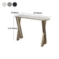 Glam Stone Pub Bar Table Indoor Gold Iron Bar Dining Table with Double Pedestal Clearhalo 'Bar Furniture' 'Bar Tables' 'bar_tables' 'furn' 'furn_bar_tables' 'Furniture' 'furniture_bar_tables' 'Kitchen & Dining Furniture' 'kitchen&dining_furn' 'kitchen' 1200x1200_cdfff88c-c1da-4936-9ce3-1bba32ae1225