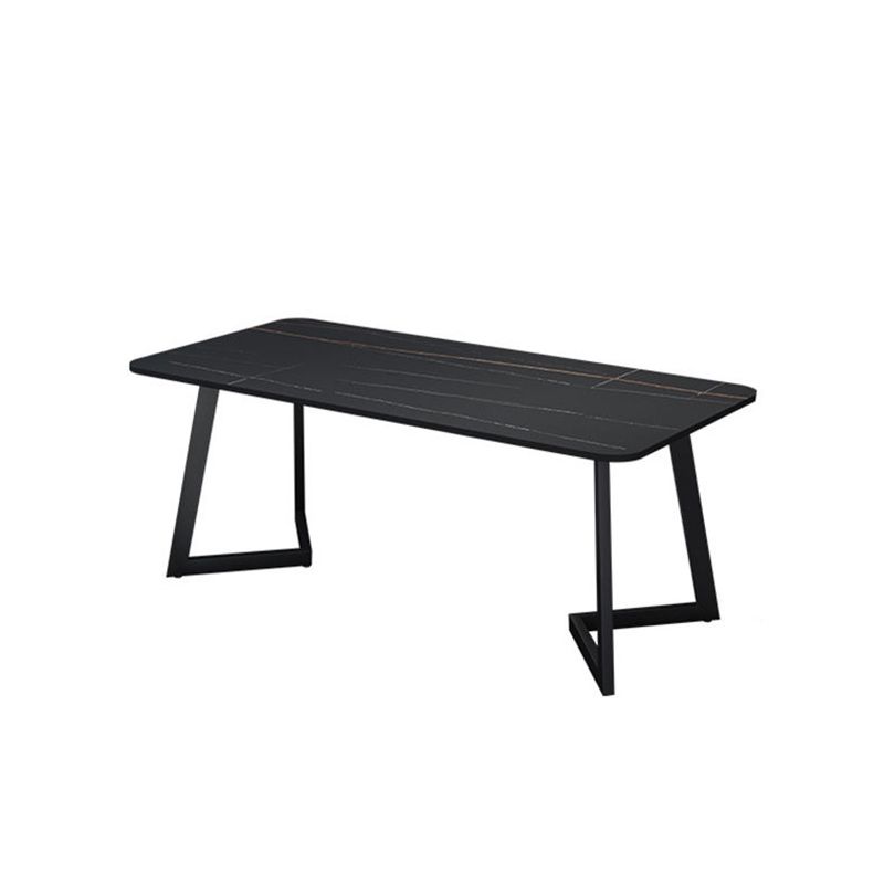 Ensemble de salle à manger 1/5/7 pièces, ensemble de Table rectangulaire contemporain en pierre frittée