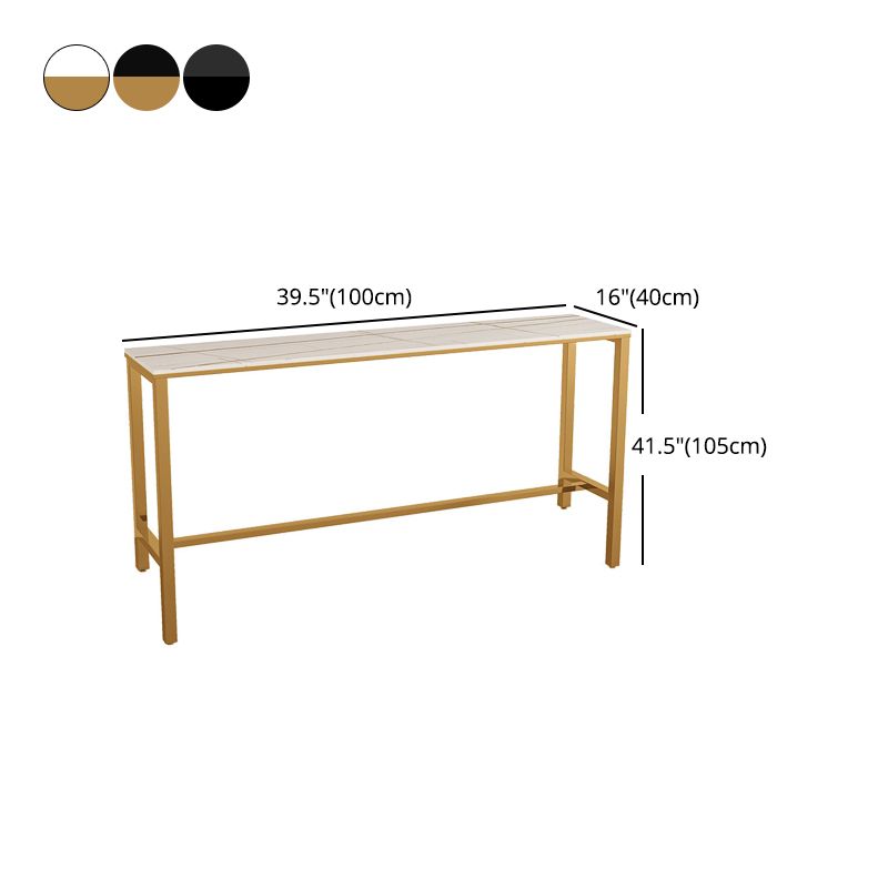 Traditional Luxury Bar Dining Table Stone Rectangle Bar Table with Trestle Base Clearhalo 'Bar Furniture' 'Bar Tables' 'bar_tables' 'furn' 'furn_bar_tables' 'Furniture' 'furniture_bar_tables' 'Kitchen & Dining Furniture' 1200x1200_ce013e64-01e0-4859-a2f8-81f4e4872962