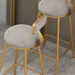 Glam Dining Stools Armless Round Dining Stools with Metal Base Clearhalo 'Bar Furniture' 'Bar Stools' 'bar_stools' 'furn' 'furn_bar_stools' 'Furniture' 'Kitchen & Dining Furniture' 1200x1200_ce0189db-fcd1-4564-ac5d-e1b3545cc53c