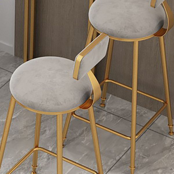 Glam Dining Stools Armless Round Dining Stools with Metal Base Clearhalo 'Bar Furniture' 'Bar Stools' 'bar_stools' 'furn' 'furn_bar_stools' 'Furniture' 'Kitchen & Dining Furniture' 1200x1200_ce0189db-fcd1-4564-ac5d-e1b3545cc53c