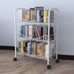 Steel Industrial Etagere Bookshelf Open Vertical Bookshelf with Caster Wheels Clearhalo 'Bookcases' 'furn' 'furn_bookcases' 'Furniture' 'furniture_bookcases' 'kitchen' 'kitchen_bookcases' 'Living Room Furniture' 'Office Furniture' 1200x1200_ce05e695-9b72-431f-abac-276c428c0c38