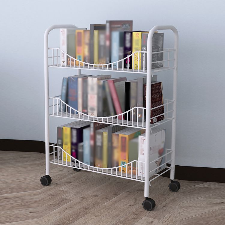 Steel Industrial Etagere Bookshelf Open Vertical Bookshelf with Caster Wheels Clearhalo 'Bookcases' 'furn' 'furn_bookcases' 'Furniture' 'furniture_bookcases' 'kitchen' 'kitchen_bookcases' 'Living Room Furniture' 'Office Furniture' 1200x1200_ce05e695-9b72-431f-abac-276c428c0c38