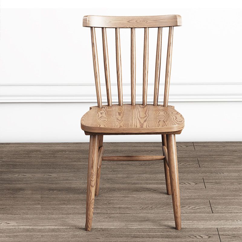 Houten keuken eetkamerstoel lat achterzijde stoel in natuurlijke