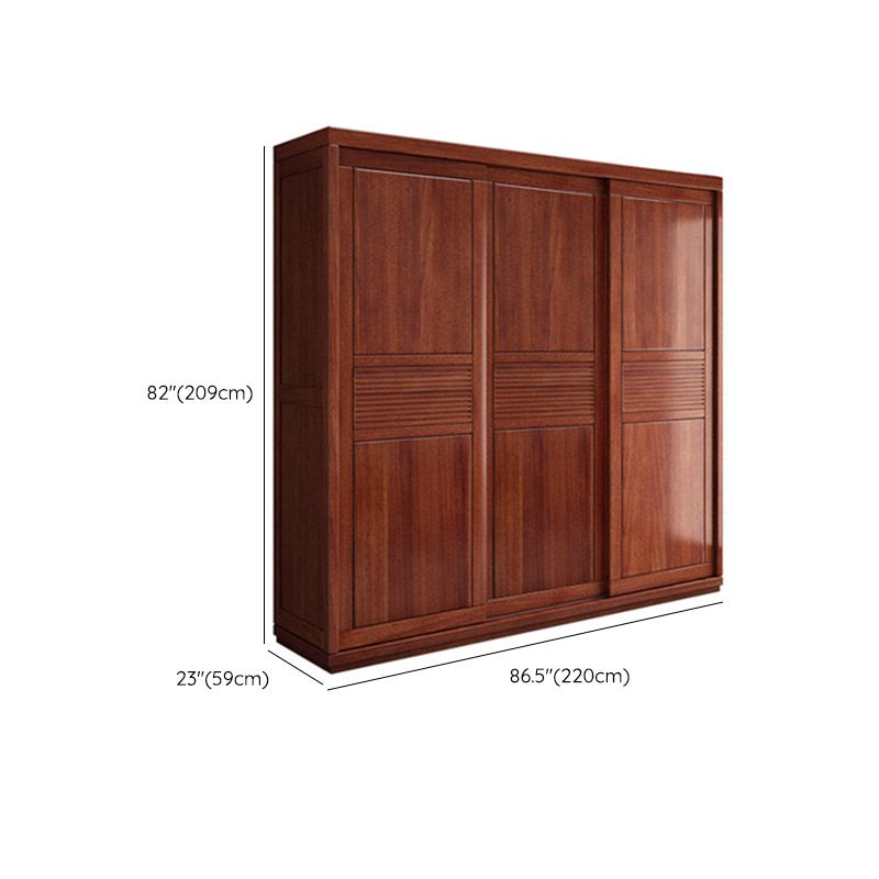 Armoire de style contemporain Armoire en bois massif placard de garde-robe avec portes et tiroir