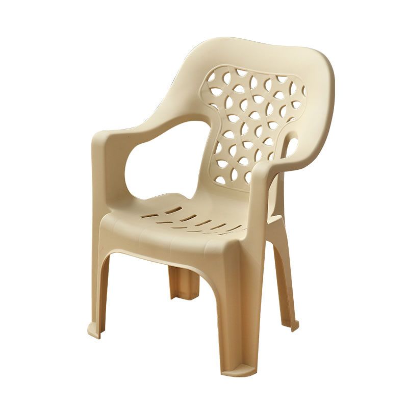 Minimalist Style Stacking Dining Arm Chairs Plastic Open Back Dining Side Chair for Home Use Clearhalo ' kitchen&dining_furn' 'Dining Chairs' 'Dining Tables & Seating' 'dining_chair' 'furn' 'furn_dining_chair' 'Furniture' 'furniture_dining_chair' 'Kitchen & Dining Furniture' 'kitchen' 1200x1200_ce09a1b3-673d-40b1-a3dd-850360c07179