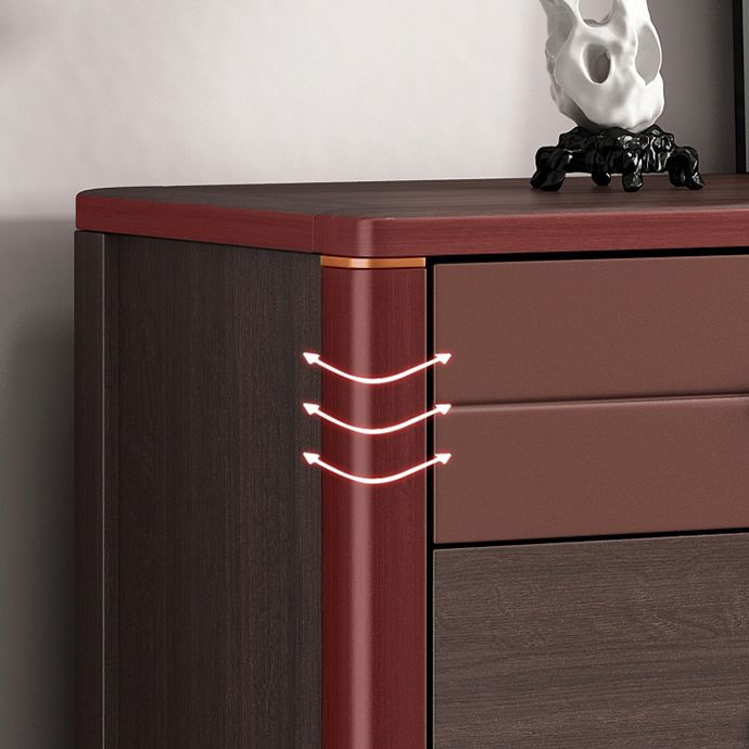 Cómoda doble contemporánea de pino con almacenamiento horizontal para dormitorio