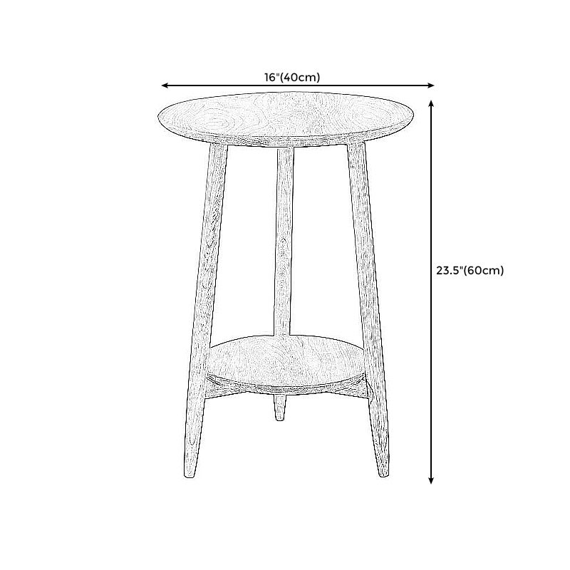 Round Wood Top End Table Tripod Sofa Side End Table in Natural/Brown Clearhalo 'Coffee & Accent Tables' 'End & Side Tables' 'end_side_tables' 'furn' 'furn_end_side_tables' 'Furniture' 'Living Room Furniture' 1200x1200_ce0bbab4-77e8-49b4-8fe0-28bfce319f9e